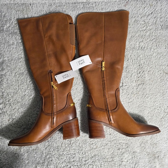 Naturalizer EDDA Wide Calf Knee High Riding Boots Leather Brown Womens 6M NEW - Picture 3 of 7